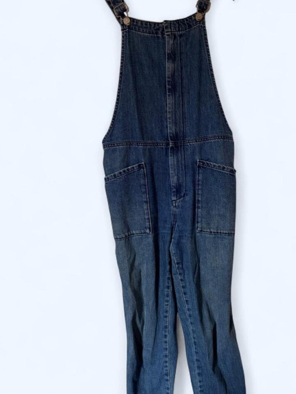 Madewell Dungaree Zip Front Denim Overalls 100% Cotton Size 26